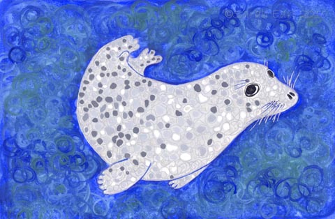 52 Silver-speckled seal