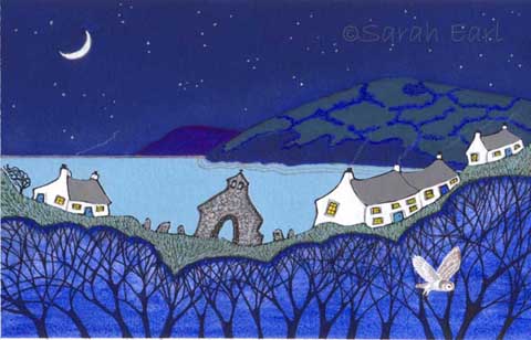 18 Mid-winter moonlight at Cwm yr Eglwys